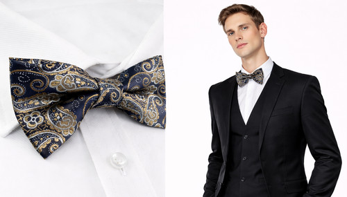Oro paisley uomo - uomo, fiocco